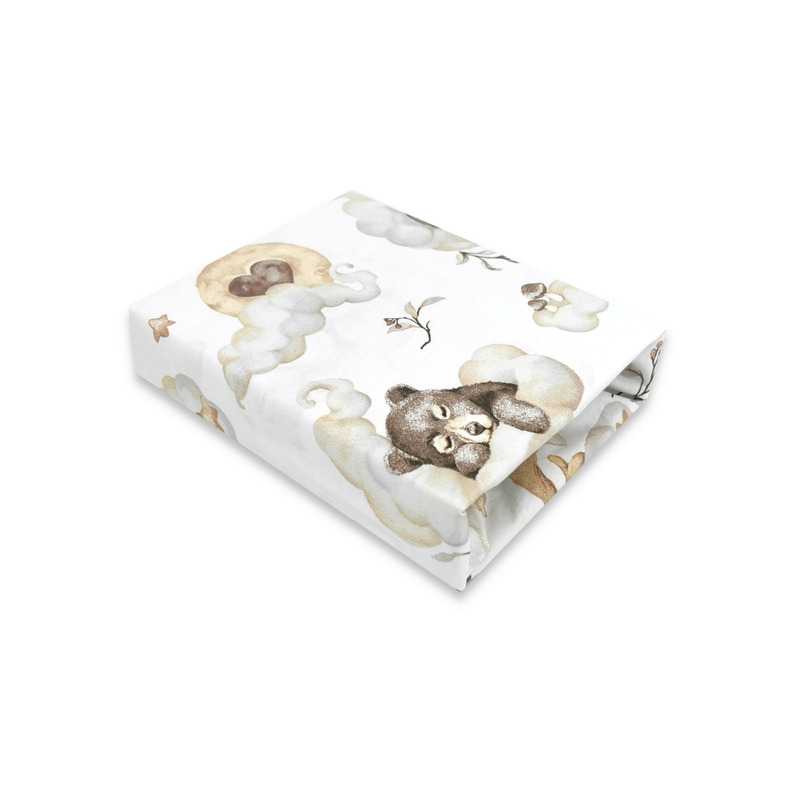 Cearceaf Qmini Bumbac Oeko-Tex 120x60cm