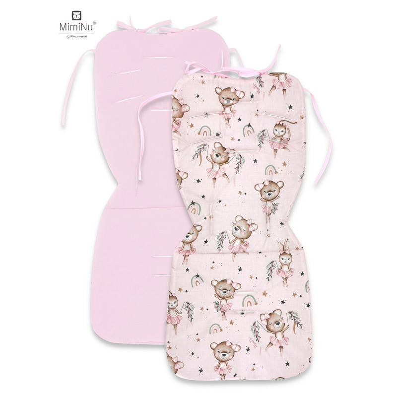 Salteluta Carucior MimiNu Reversibila Minky Pink - imagine 2