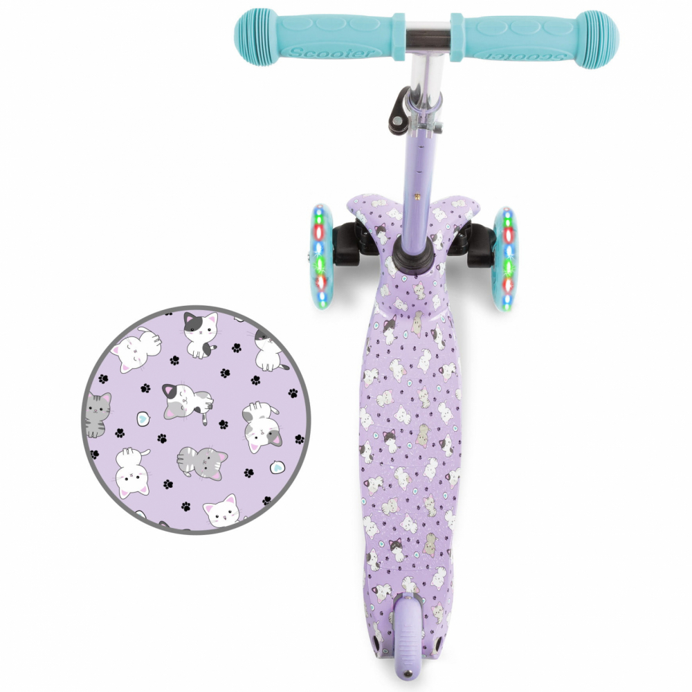 Trotineta Kidwell Uno Kitty Roti Luminoase - imagine 2