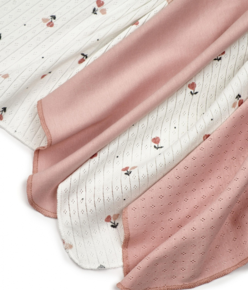 Set 7 Batistute Bumbac BabyCosy Roz - imagine 2