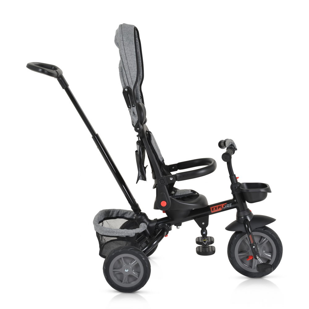 Tricicleta Byox Explore Grey, Pliabila cu Scaun Rotativ - imagine 9