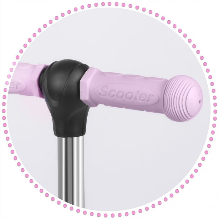 Trotineta Ricokids Cubi 3in1 Roz, LED, Scaunel - imagine 4
