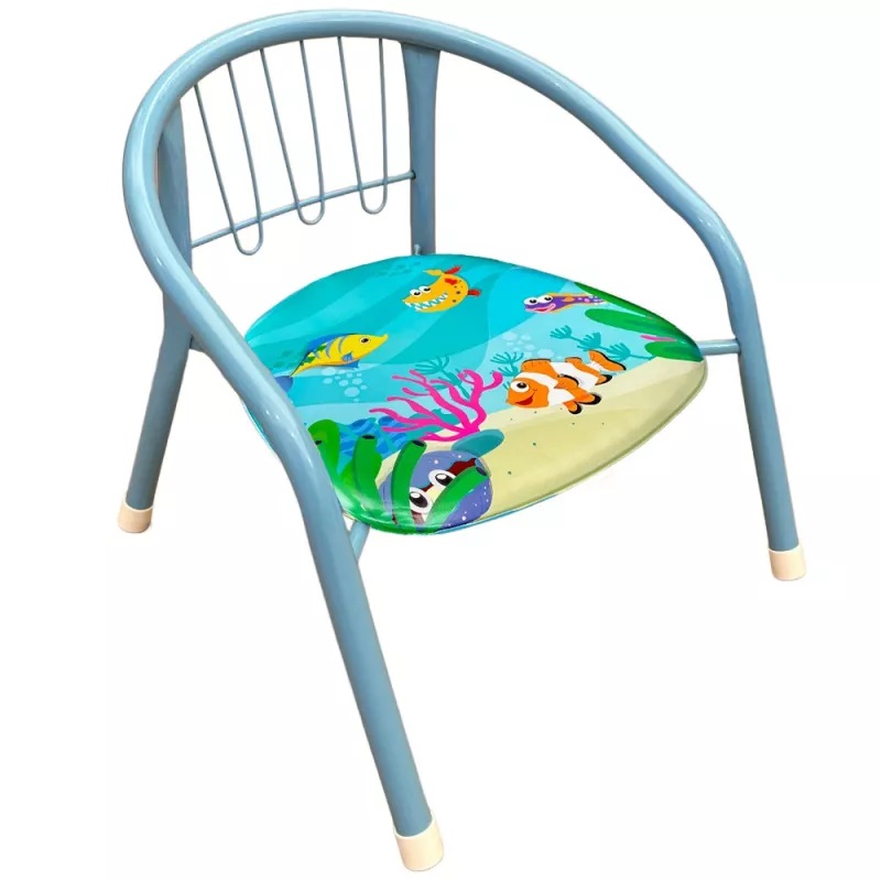 Scaunel NiceKids Blue Ocean Fish, ergonomic, 36 cm - imagine 3