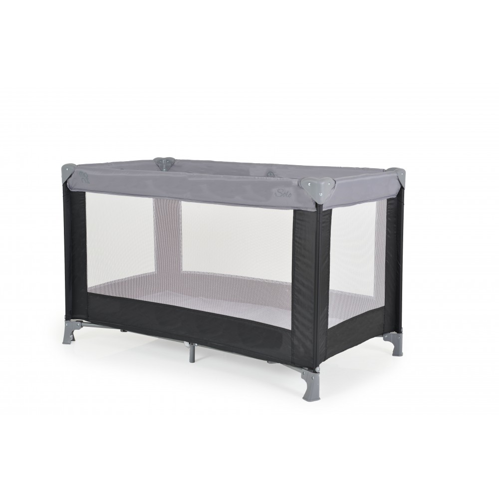 Patut Pliabil Moni Solo Grey cu Saltea