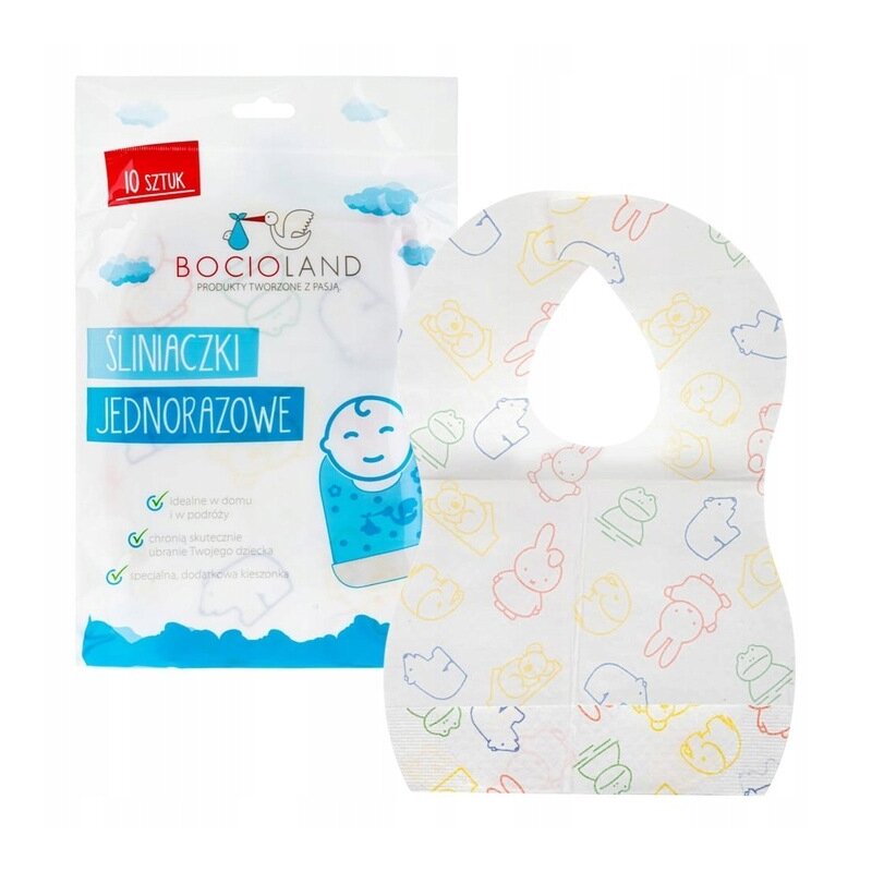 Set 10 Bavete Bocioland cu Buzunar Multicolor - imagine 7
