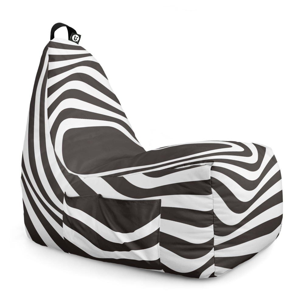 Fotoliu Puf Chill XL Updeco, Abstract Zebra - imagine 6