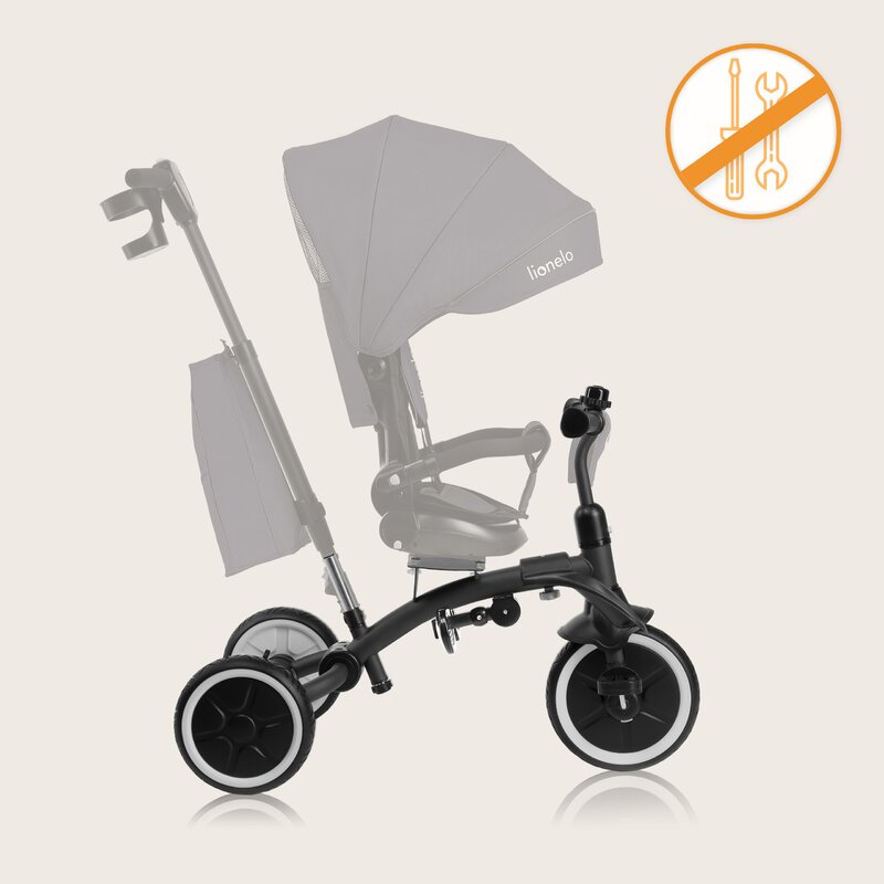 Lionelo Tris Plus Tricicletă Ultrapliabilă 2 în 1 - imagine 2