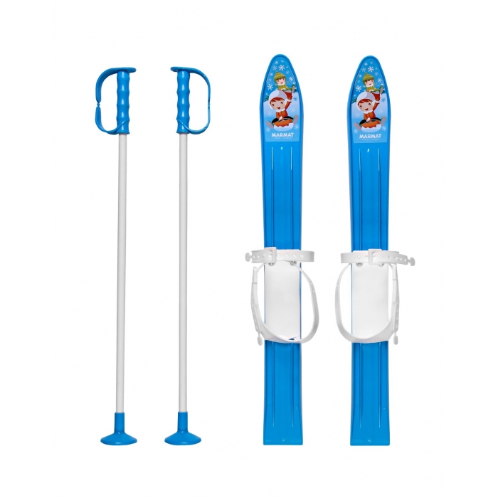 Schiuri Marmat 60 cm Albastru Copii