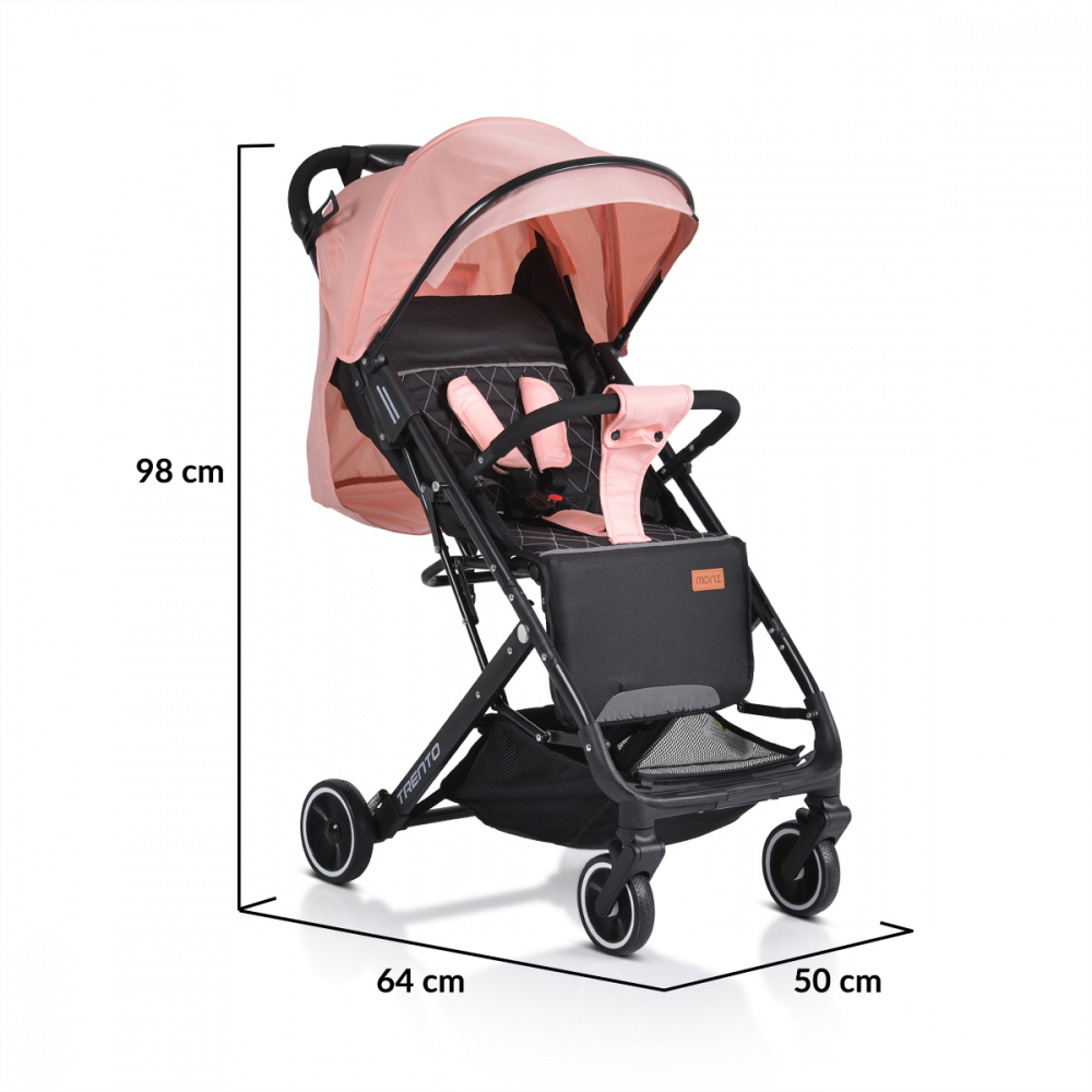 Carucior Moni Trento Pink Pliabil Compact - imagine 10