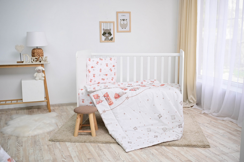 Lenjerie Pat 4 Piese Lorelli Bears Bumbac Ranforce