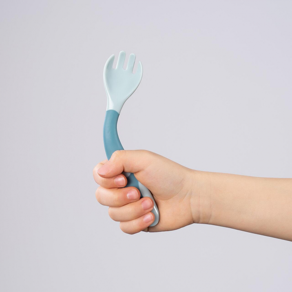 Tacămuri Flexibile Reer Albastru, Fără BPA, 6+ Luni - imagine 4