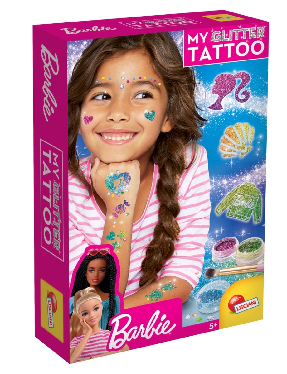 Set tatuaje sclipici Lisciani Barbie, creativ