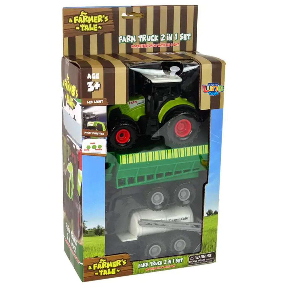 Tractor Interactiv Luna Toys, Farm Truck 2 in 1
