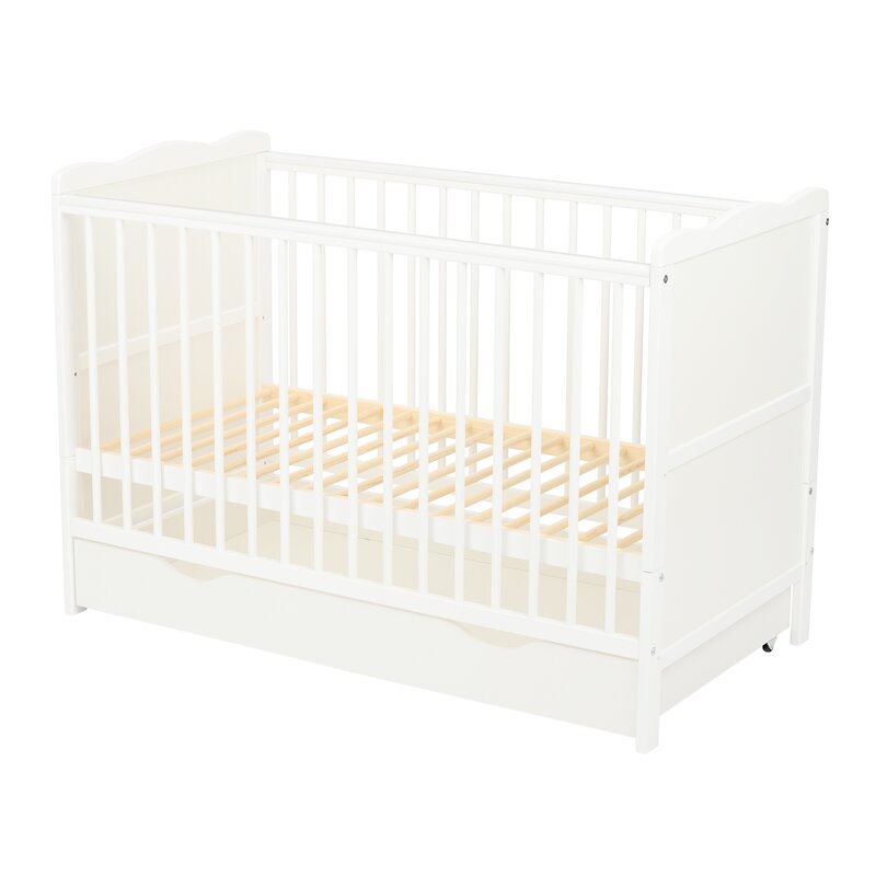 Patut Julia Qmini 120x60 Alb cu Sertar - imagine 5