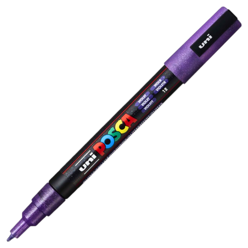 Marker Posca PC-3M Violet Sclipici 0.9-1.3mm