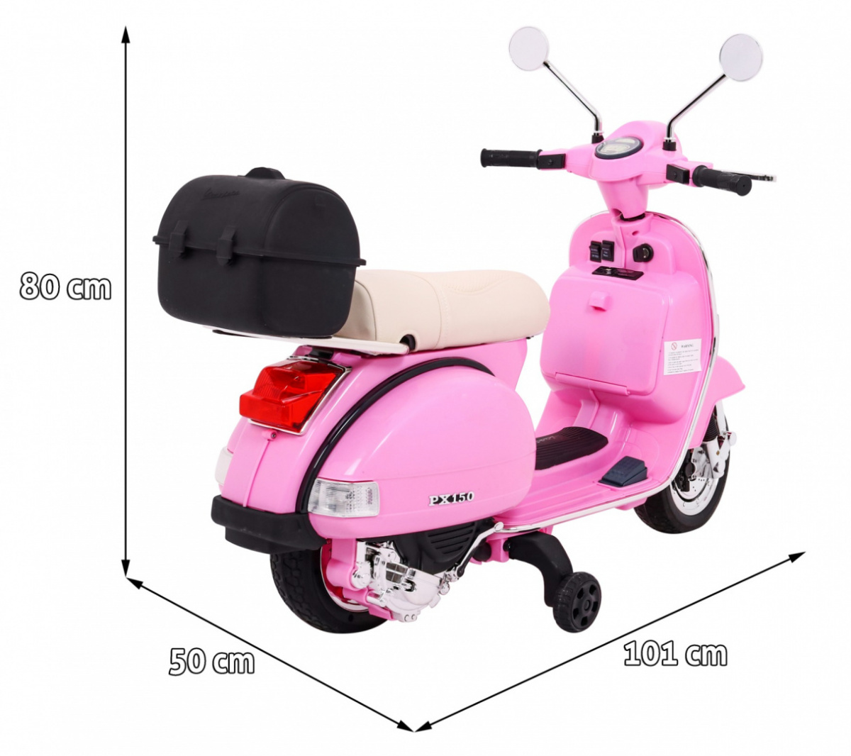 Scuter Electric Vespa Roz 12V Copii - imagine 2
