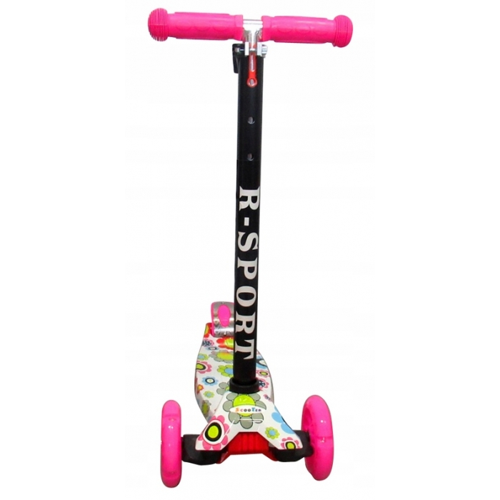 Trotineta R-Sport H2 Roz LED | Ghidon Reglabil
