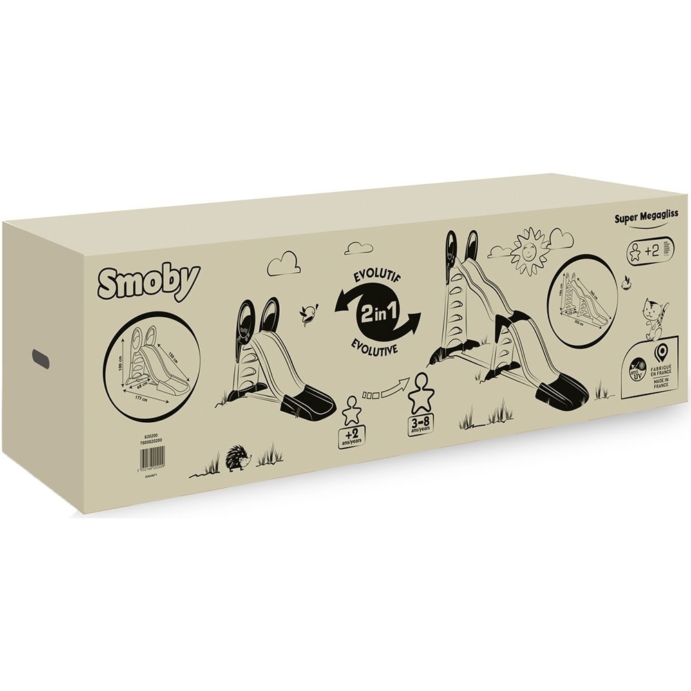 Tobogan Smoby Super Megagliss 2in1, 2 Ani+ - imagine 11