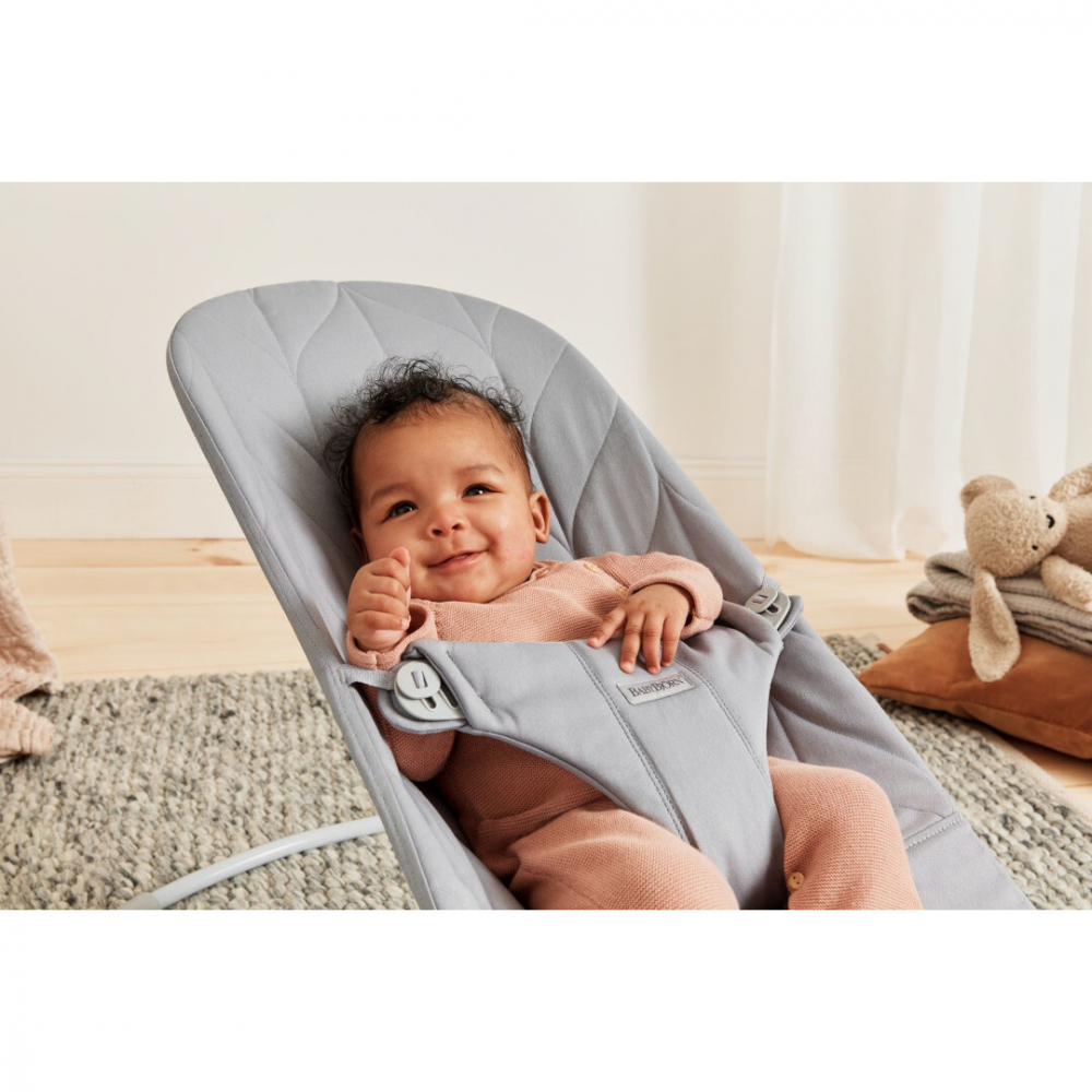BabyBjorn Bliss Light Grey, Balansoar Ergonomic - imagine 3