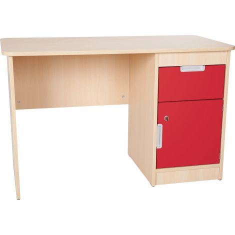 Birou Quadro Alb-Roșu Moje Bambino cu Sertar