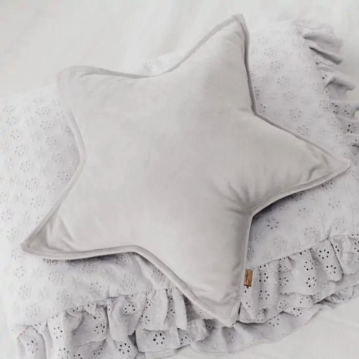 Perna Stea Velvet Gri Deschis Babyly S - imagine 2