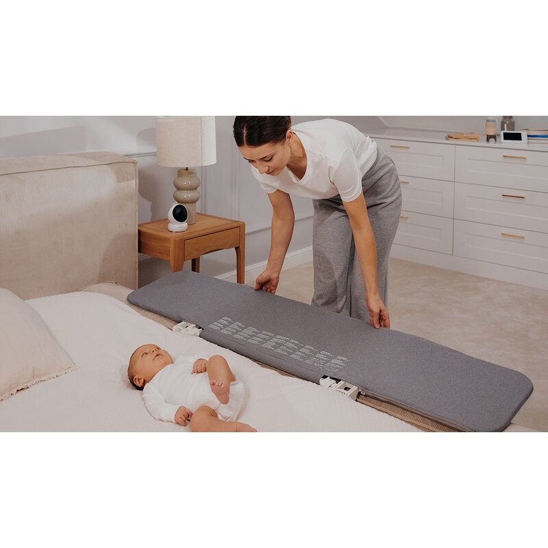 Bariera protectie pat Lionelo Lora XL, 150 cm, Bej - imagine 4