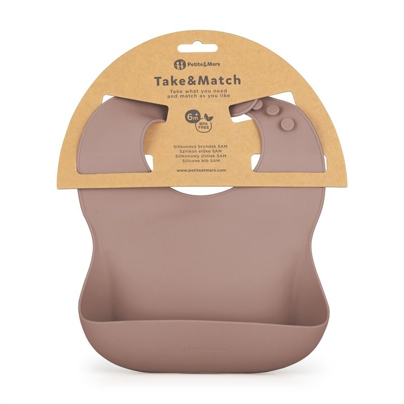 Baveta Silicon TakeMatch Reglabila cu Buzunar - Petite&Mars
