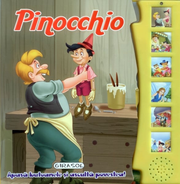 Carte interactivă Pinocchio cu sunete Girasol