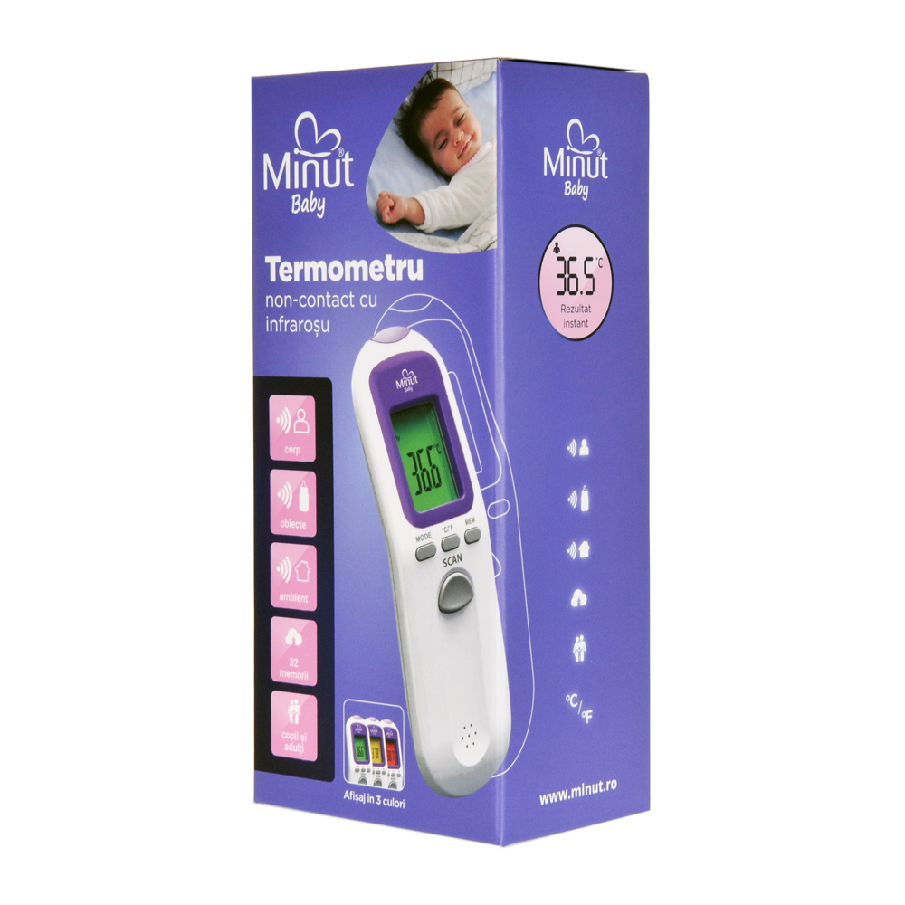 Termometru Minut Baby Non-Contact Infraroșu - imagine 3