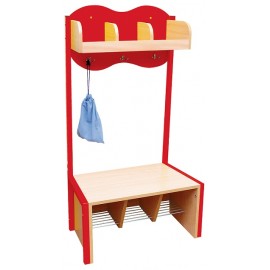 Vestiar Gradinita Moje Bambino Nor, 3 Locuri, Rosu