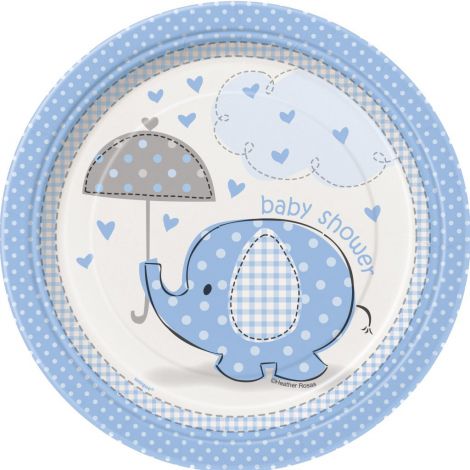 Set Farfurii Baby Shower Băiat, 8 Buc, Unique