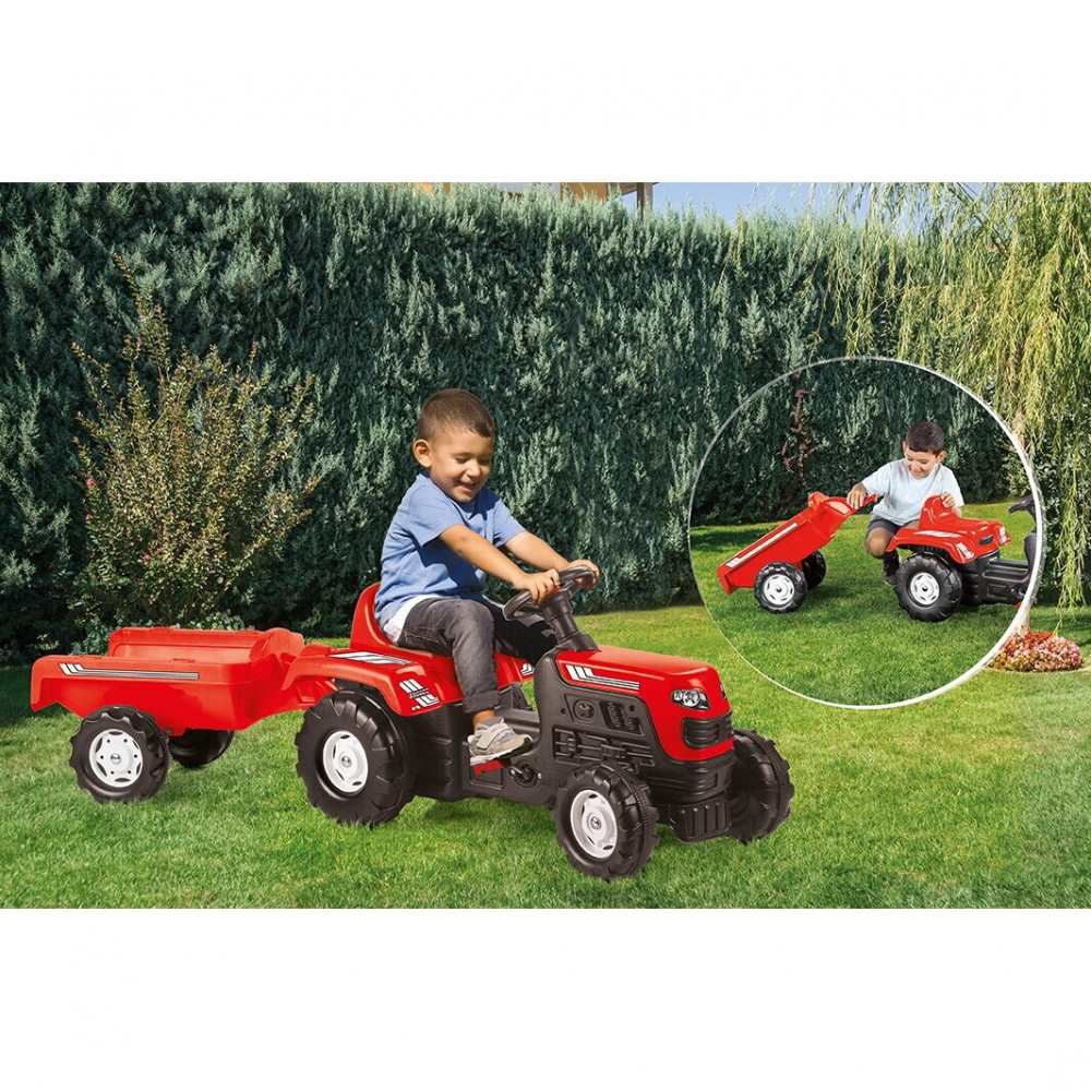 Primul meu tractor Dolu Rosu cu remorca - imagine 2