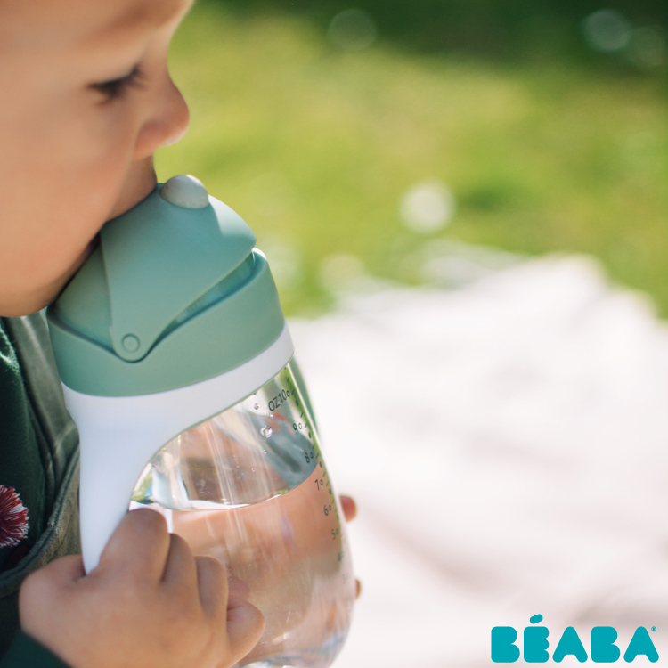 Cana cu pai Tritan Beaba 300 ml Sage Green - imagine 4