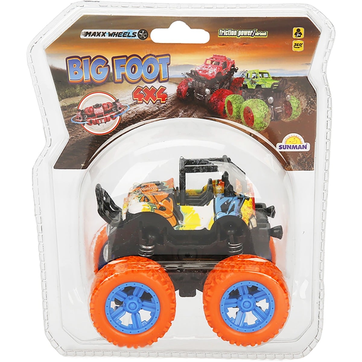 Mașina Big Foot 4x4 Maxx Wheels cu Fricțiune