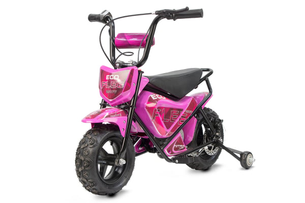 Mini Motocicleta Hollicy Roz 300W cu Roti Ajutatore