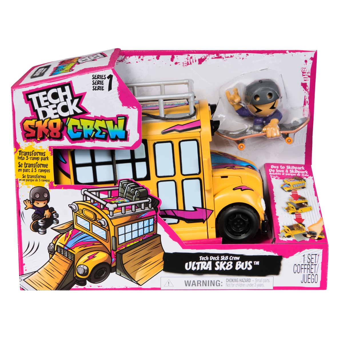 Set Tech Deck Autobuz Transformabil SK8 Crew