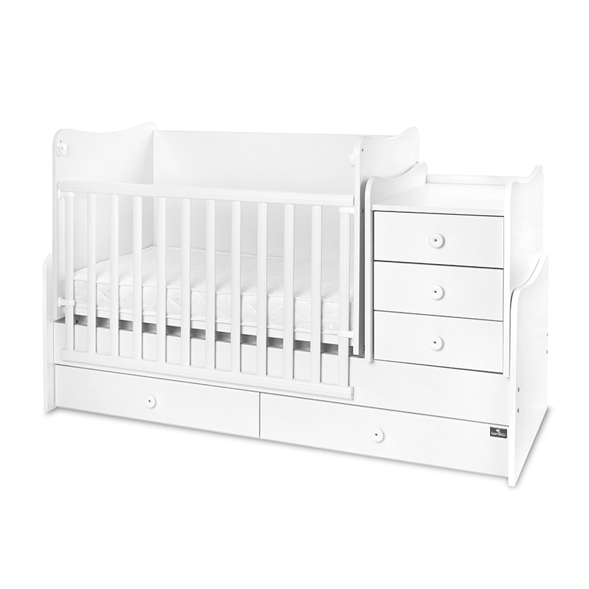 Lorelli Maxi Plus Trio White - Pat transformabil 3 în 1 - imagine 2