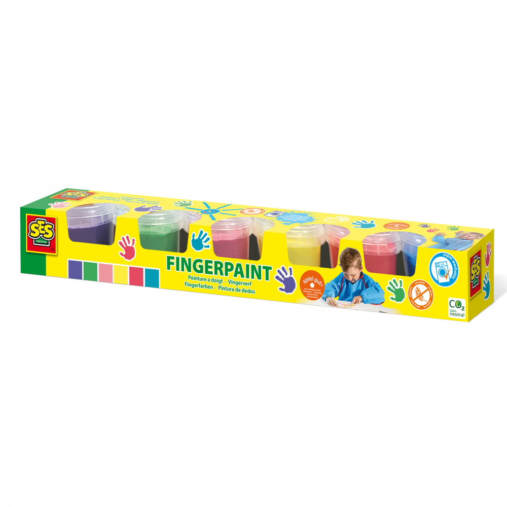 Set Acuarele Pictura cu Degetele Ses Creative