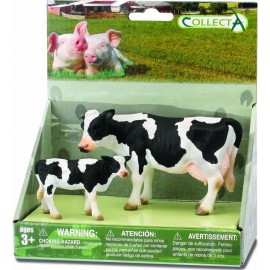 Set 2 Figurine Vaca și Vitel Collecta