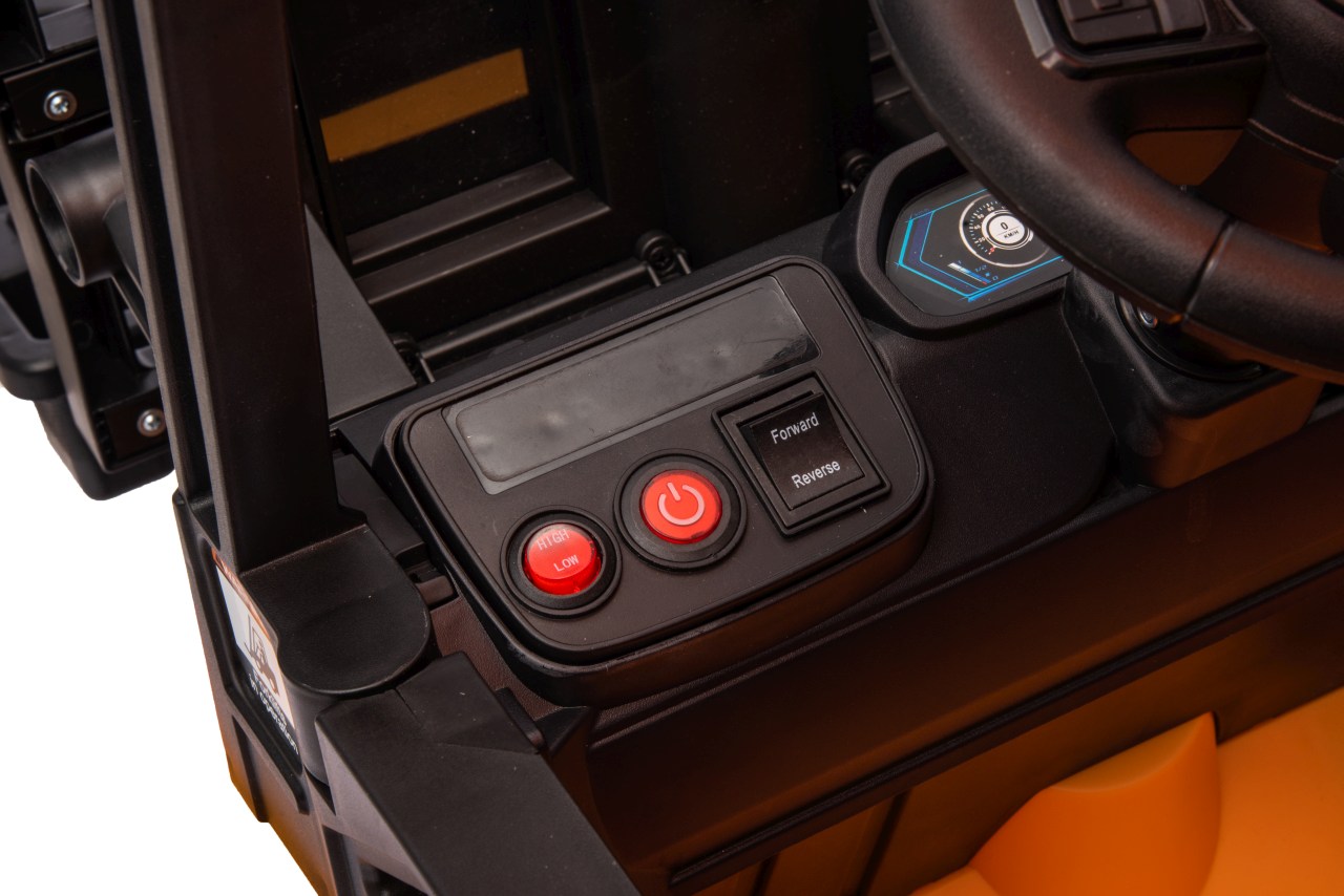 Tractor Stivuitor JCB Electric Galben pentru Copii - imagine 6