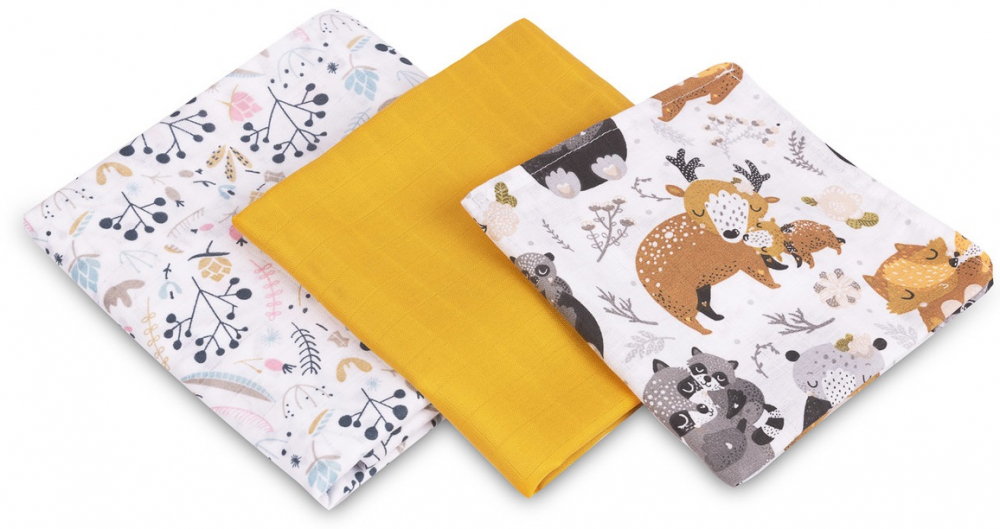 Set 3 piese muselina Sensillo Trio Forest - EG-0104 - imagine 5