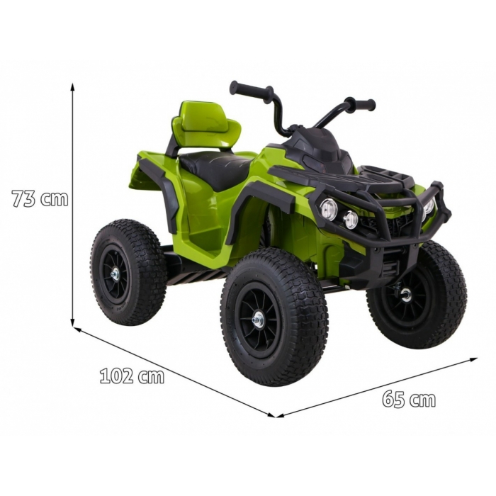 ATV Electric Copii Ramiz 90W Verde cu Suspensii și Sunete - imagine 6