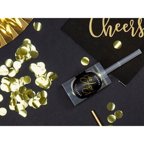 Confetti Push Pop Auriu Party Deco - imagine 4