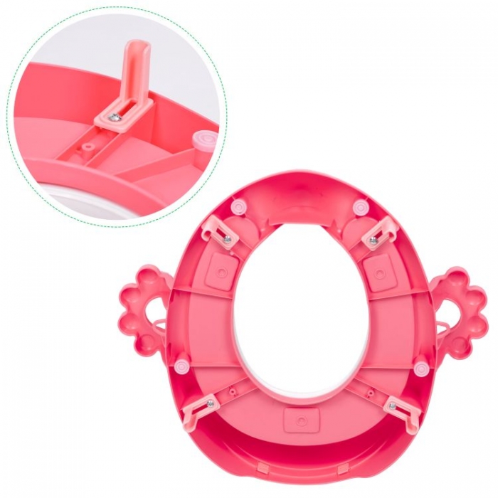 Reductor Toaletă Ecotoys Roz cu Manere - imagine 6