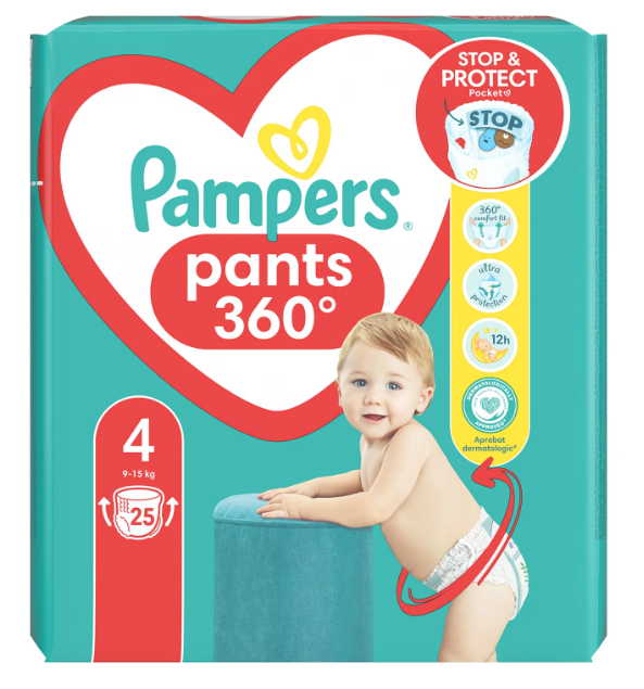 Scutece Pampers Pants 4, 9-15kg, 25 buc - imagine 3