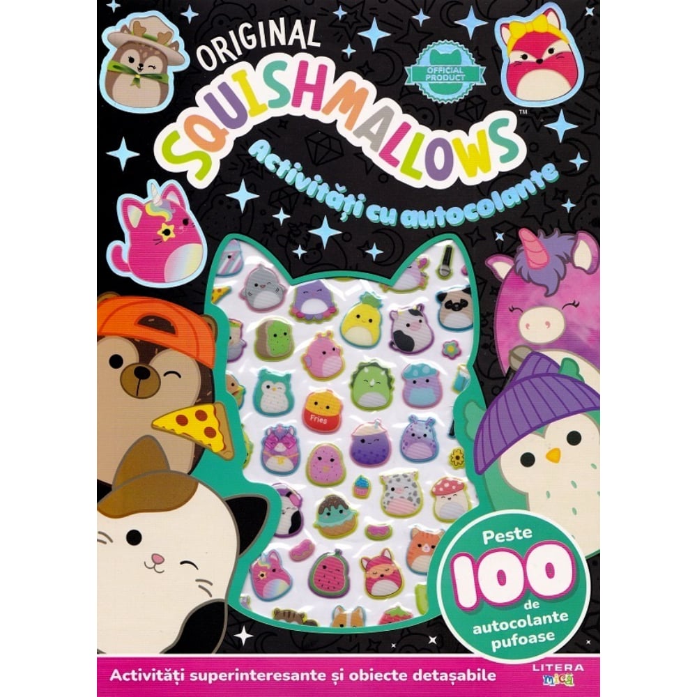 Carte Activitati Squishmallows cu 100+ Autocolante