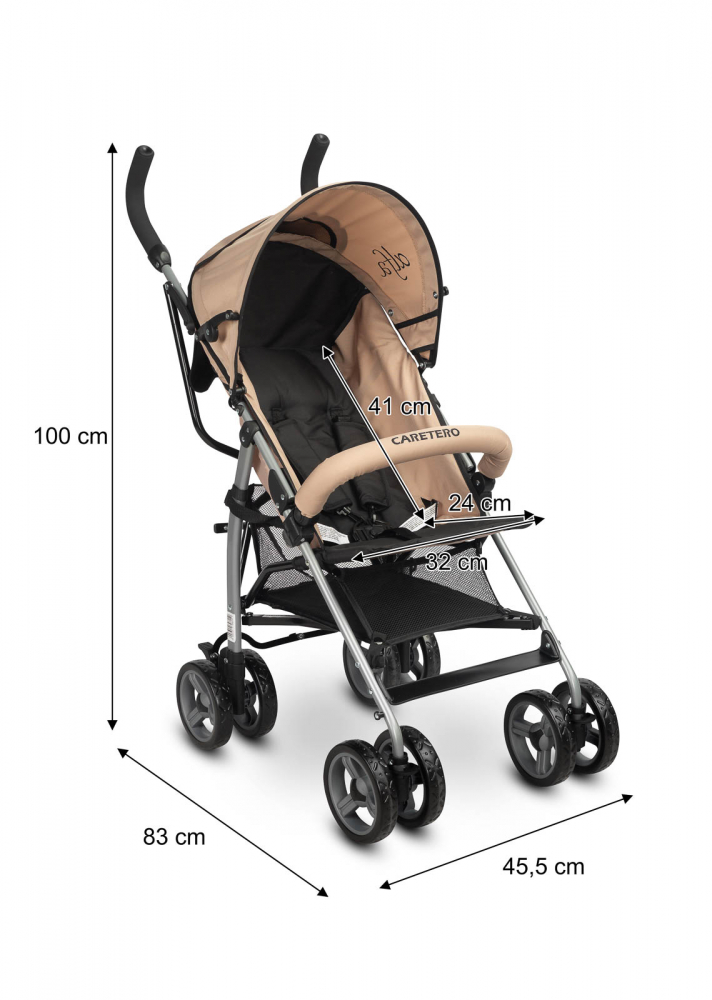 Carucior Sport Caretero Alfa Grey - Usor si Practic - imagine 2