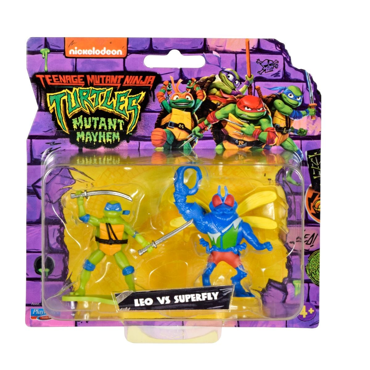 Set Figurine Testoasele Ninja Leo vs Superfly
