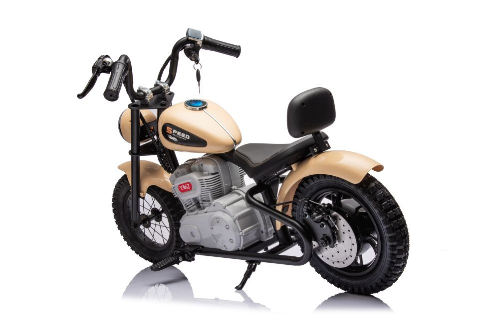 Motocicleta Electrica Leantoys A9902 Kaki - imagine 2