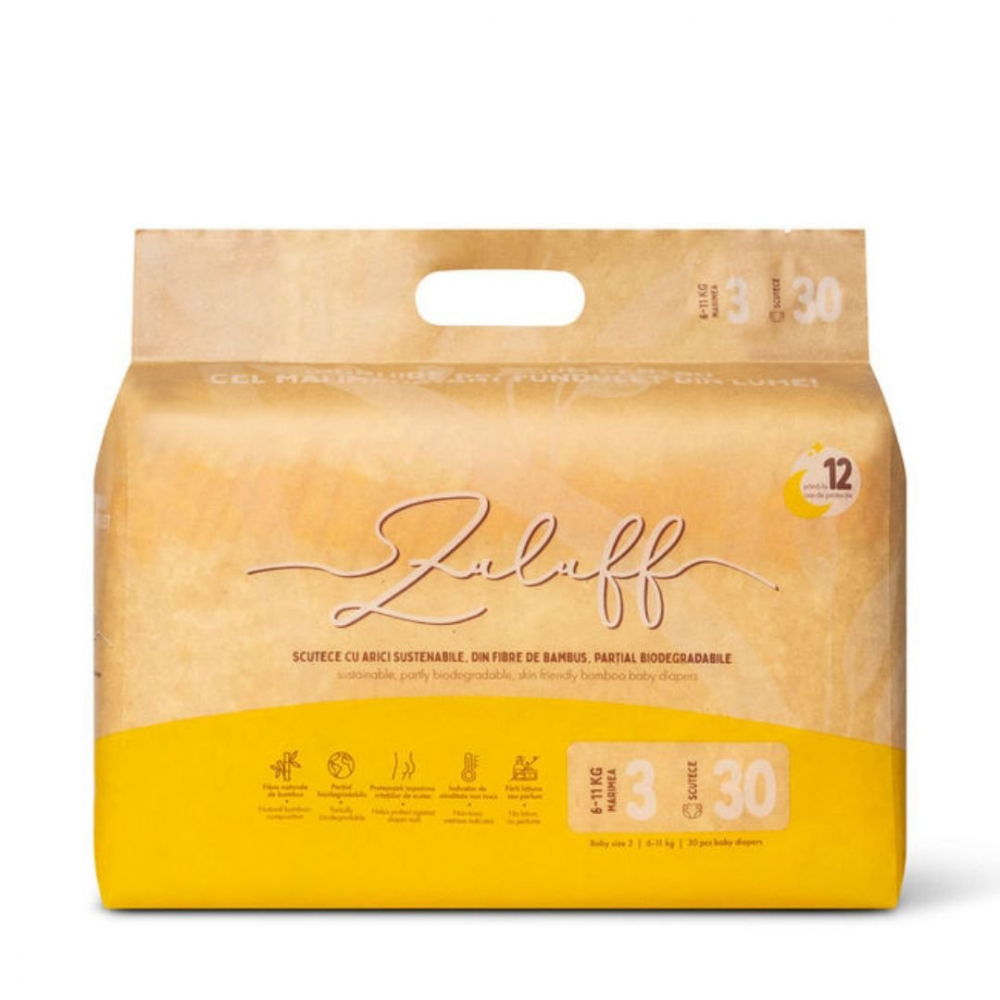 Scutece Bambus Zuluff M3 6-11kg 30buc - imagine 3